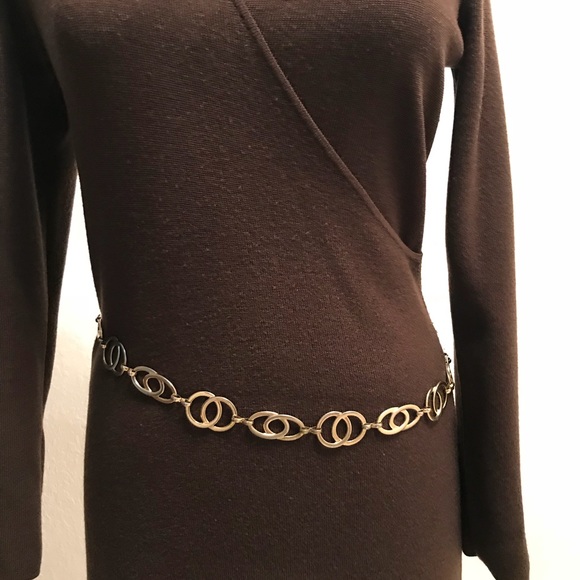 Ann Taylor Brown Dress INCLUDES necklace and belt - Picture 3 of 5